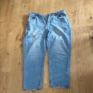 American Eagle Outfitters Light Blue 90s Boyfriend Jeans Size: 16R